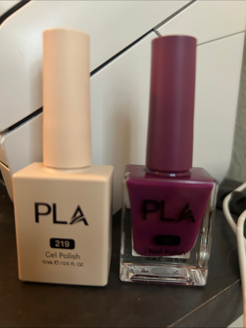 Nail Polish Duo — Cream and Plum Shades